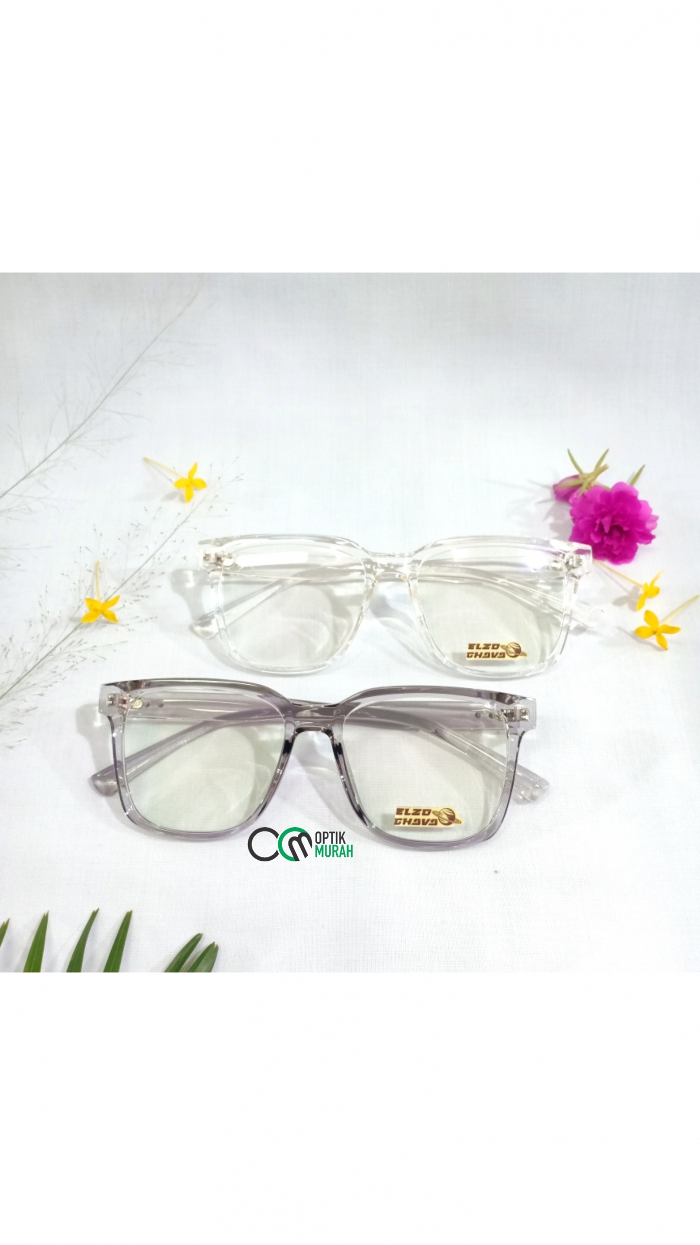Frame Besar Frame kacamata kotak besar lentur elastis Elzo Ghava 8291 | Optik Murah ...